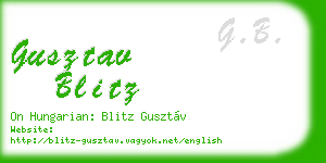 gusztav blitz business card