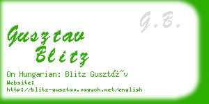 gusztav blitz business card